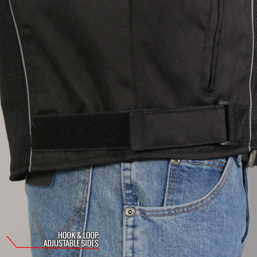 Hot Leathers Men's Air Shift Armored Mesh Motorcycle Jacket - JKM1025
