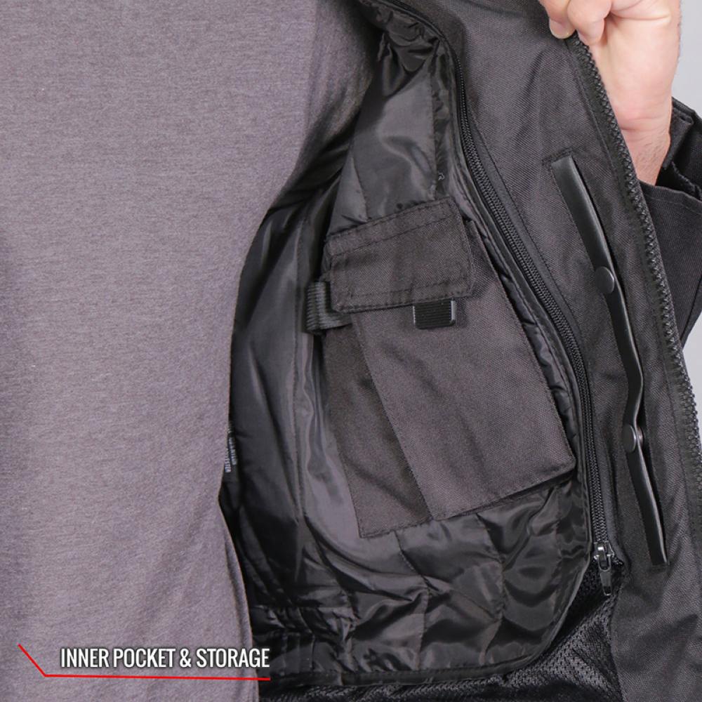 Hot Leathers Men's Air Shift Armored Mesh Motorcycle Jacket - JKM1025