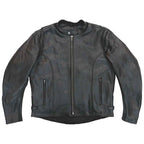 Hot Leathers Men's Cutline Leather Motorcycle Jacket - JKM1027