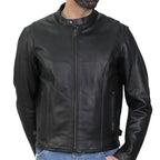 Hot Leathers Men's Cutline Leather Motorcycle Jacket - JKM1027
