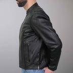 Hot Leathers Men's Cutline Leather Motorcycle Jacket - JKM1027