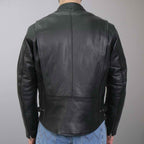 Hot Leathers Men's Cutline Leather Motorcycle Jacket - JKM1027