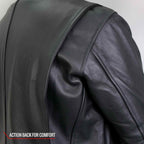 Hot Leathers Men's Cutline Leather Motorcycle Jacket - JKM1027