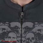 Hot Leathers Men's Ghost Skull Leather Motorcycle Jacket - JKM2002