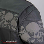 Hot Leathers Men's Ghost Skull Leather Motorcycle Jacket - JKM2002