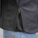 Hot Leathers Men's Ghost Skull Leather Motorcycle Jacket - JKM2002