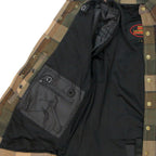 Hot Leathers JKM3007 Men's Black/Brown CE Armored Flannel Motorcycle Shirt Jacket - Aramid Fiber Reinforced