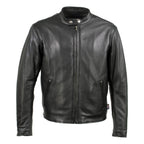 Hot Leathers JKM5006 USA Made Men's 'Rumble' Black Premium Leather Motorcycle Jacket