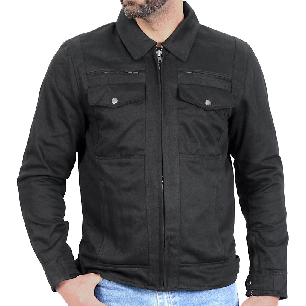 Hot Leathers Men's Rail Yard Denim Shirt Jacket - JKM6001