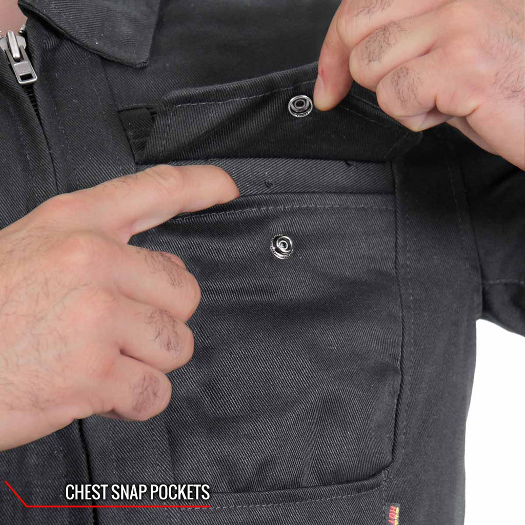 Hot Leathers Men's Rail Yard Denim Shirt Jacket - JKM6001
