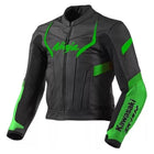 Kawasaki Ninja ZX14R Black Green Motorcycle Leather Racing Jacket
