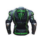 Kawasaki Monster Energy Racing Jacket – Ninja H2 Edition Cowhide Leather