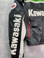 Trending Cowhide Kawasaki Motorcycle Racing Leather Jacket