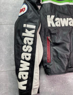 Trending Cowhide Kawasaki Motorcycle Racing Leather Jacket