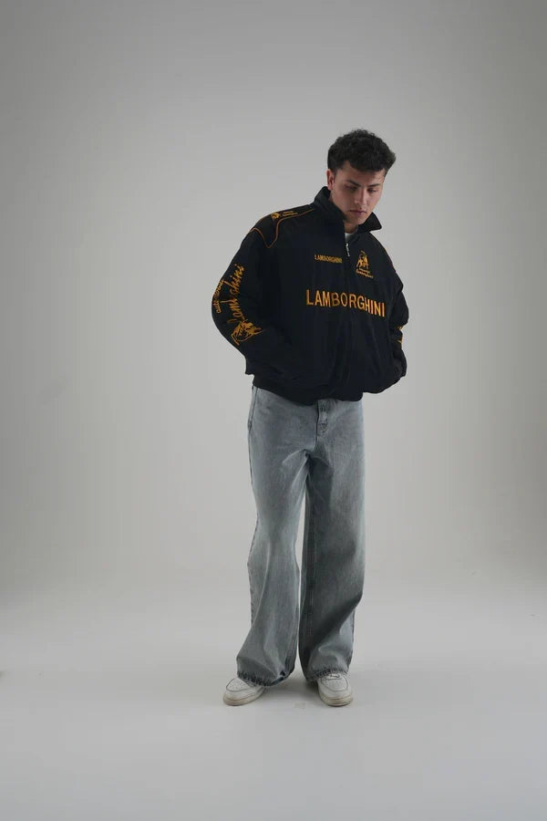 Lamborghini Vintage F1 Racing Jacket – Embroidered Bull Edition