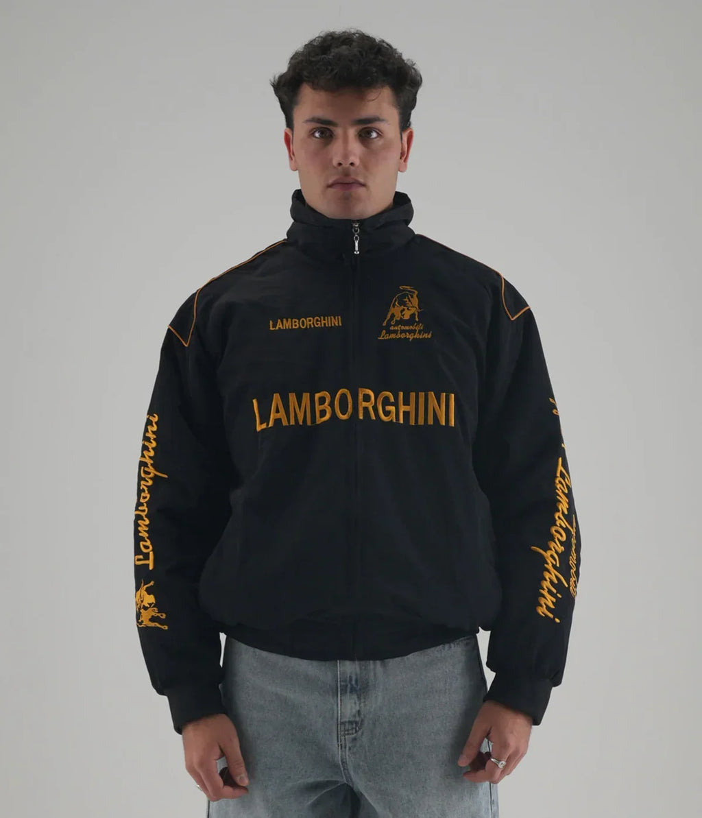 Lamborghini Vintage F1 Racing Jacket – Embroidered Bull Edition