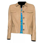 Brown Leather Shirt Womens