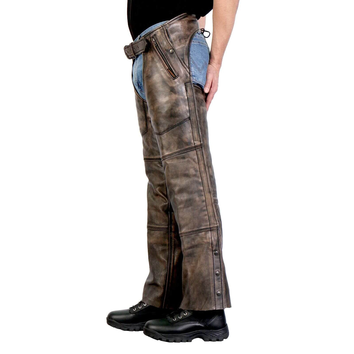 Motorcycle Leather Chaps For Men