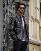 Black Classic Trucker Genuine Leather Jacket