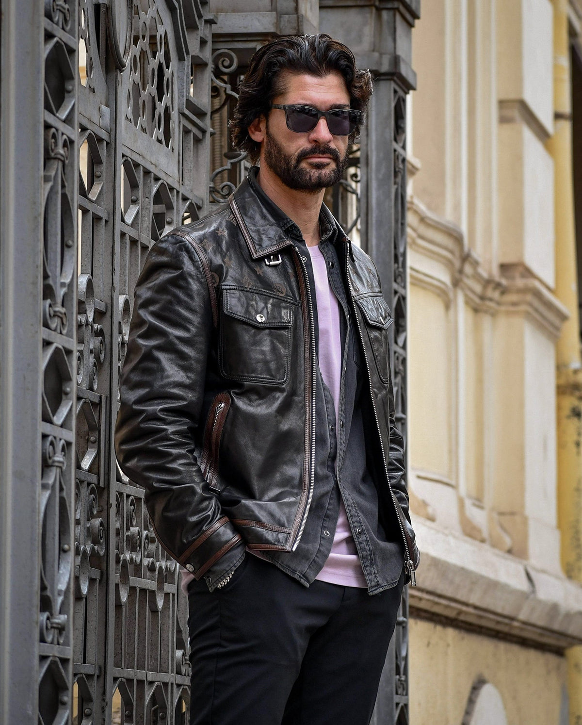 Black Classic Trucker Genuine Leather Jacket