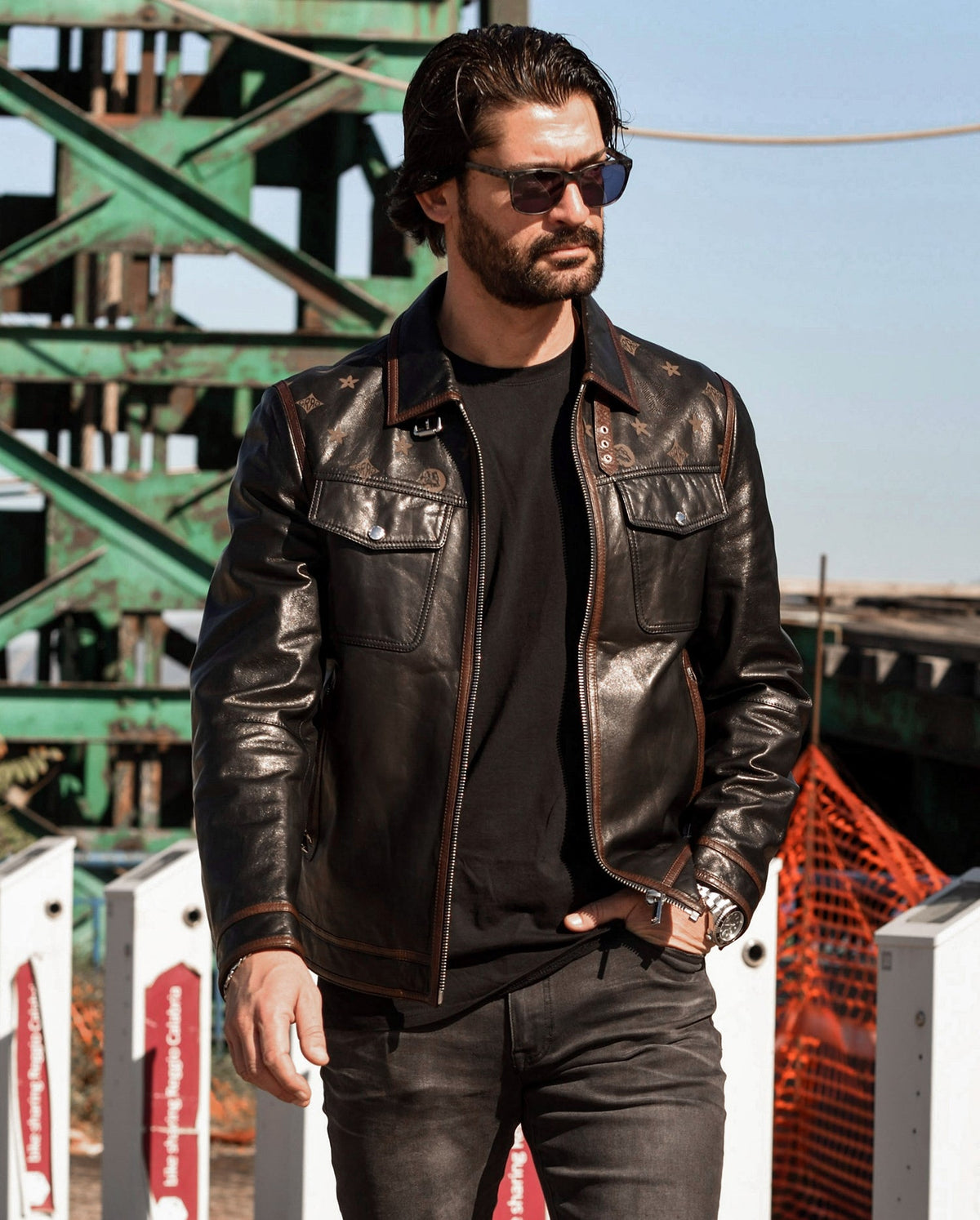 Black Classic Trucker Genuine Leather Jacket