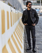 Black Classic Trucker Genuine Leather Jacket