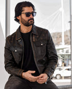 Black Classic Trucker Genuine Leather Jacket
