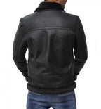 Men’s Black B3 Shearling Leather Bomber Jacket