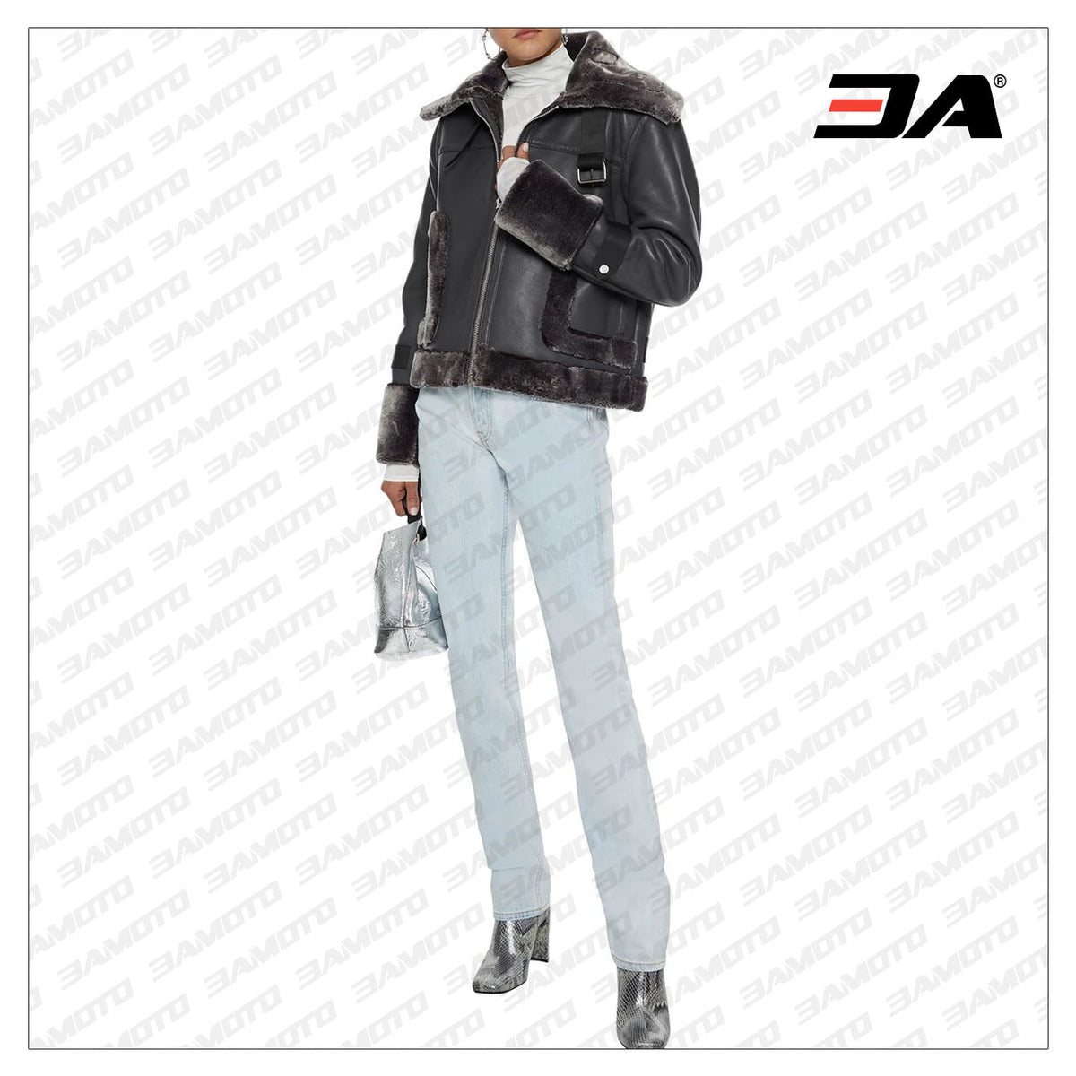 Lianna Faux Fur Trimmed Leather Jacket