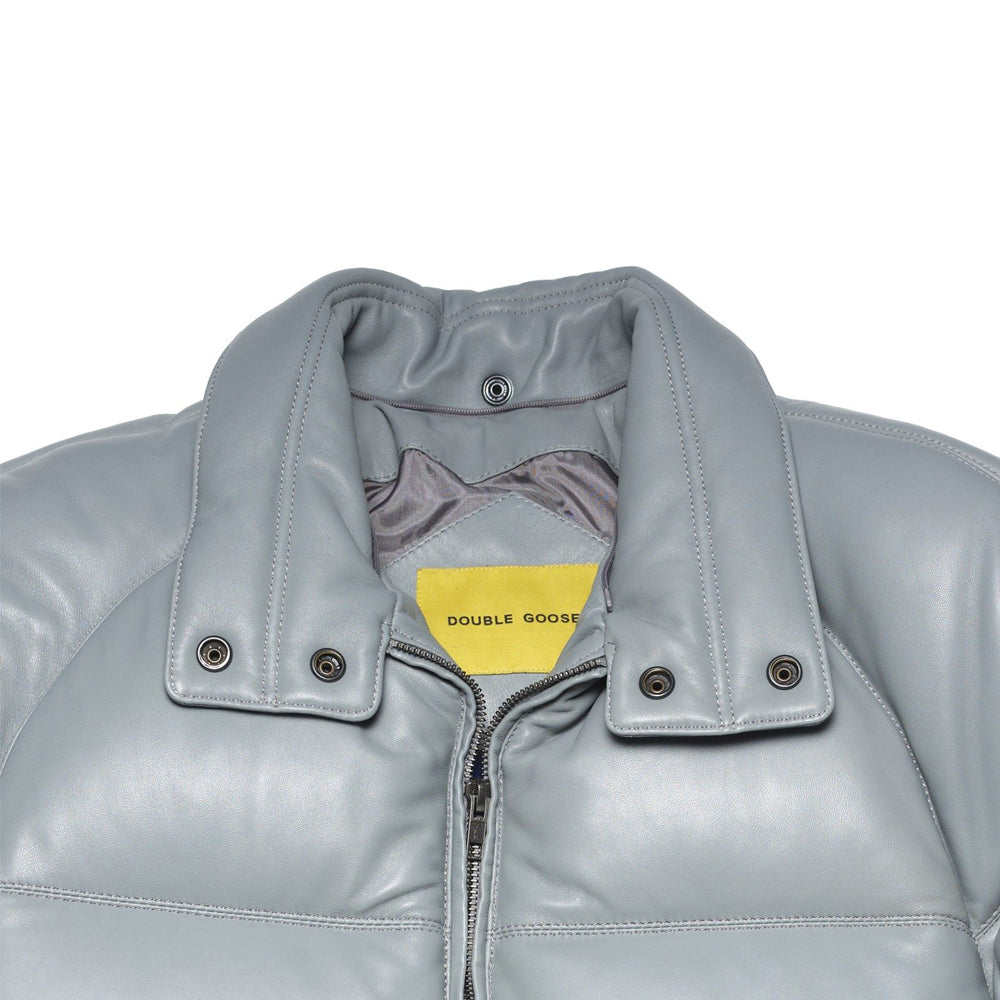Authentic Double Goose Classic V-Bomber Leather Jacket | Light Grey