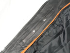Milwaukee Leather LKL2710 Women's Classic Black Braided Motorcycle Jacket with Studded Back