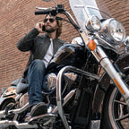 Milwaukee Leather Men's Matte Black 'Street' CE Armored Motorcycle Vented Jacket - Reflective - LKM17012