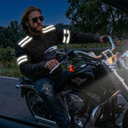 Milwaukee Leather Men's Matte Black 'Street' CE Armored Motorcycle Vented Jacket - Reflective - LKM17012