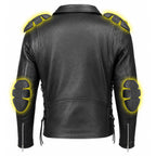 Milwaukee Leather LKM1701 Men's Classic Side Laced Black Motorcycle Premium Leather Jacket with CE Armor Protection