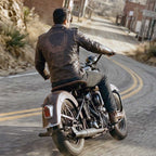 Milwaukee Leather Men's Live to Ride Classic Retro Brown Premium Leather CE Armored Motorcycle Jacket - Side Lace - LKM1707