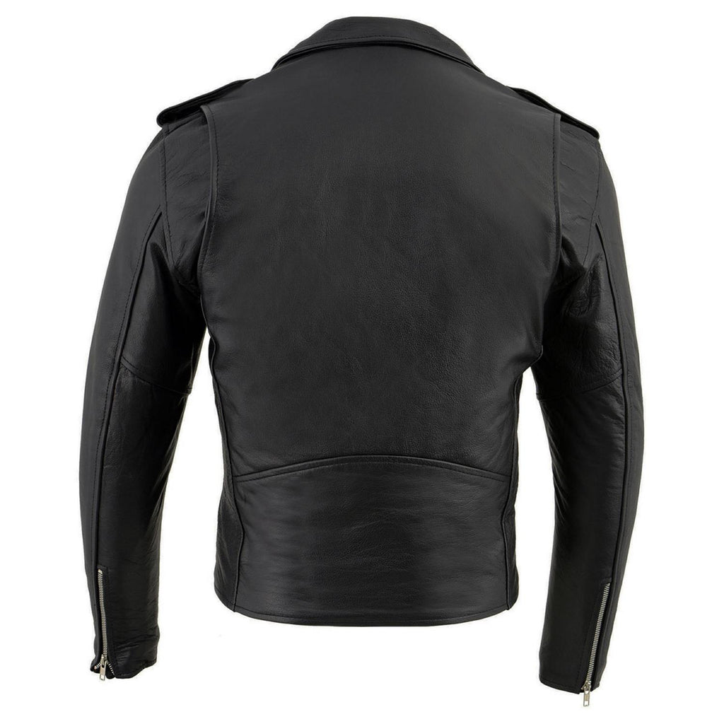 Milwaukee Leather Men's The Legend Classic Brando Black Premium Leather Motorcycle Jacket - LKM1781