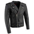 Milwaukee Leather Men's The Legend Classic Brando Black Premium Leather Motorcycle Jacket - LKM1781
