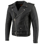 Milwaukee Leather Men's The Legend Classic Brando Black Premium Leather Motorcycle Jacket - LKM1781