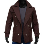 Loki Season 2 Tom Hiddleston Brown Wool Pea Coat