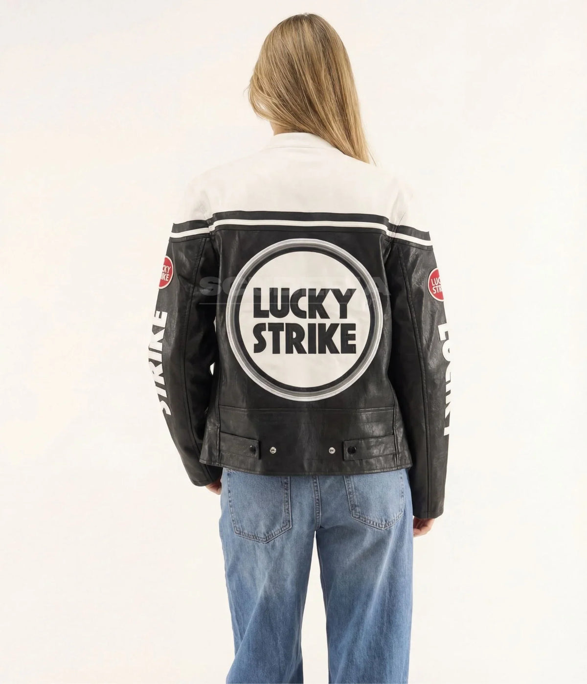 Lucky Strike Leather Jacket - White Edition