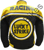 LUCKY STRIKE Cordura Textile Motorcycle Jacket - Black / Yellow