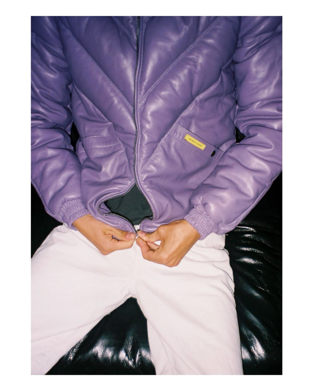 Double Goose Country Purple Leather Jacket