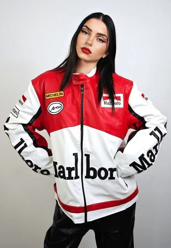 Marlboro F1 Racing Premium Leather Jacket – Vintage Motorsport Edition
