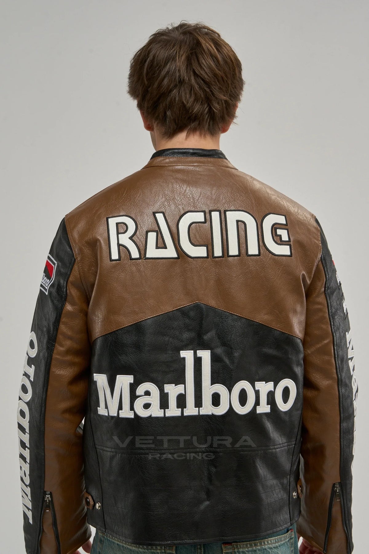 Marlboro Racing Leather Jacket - Brown Edition – Ready to Ship