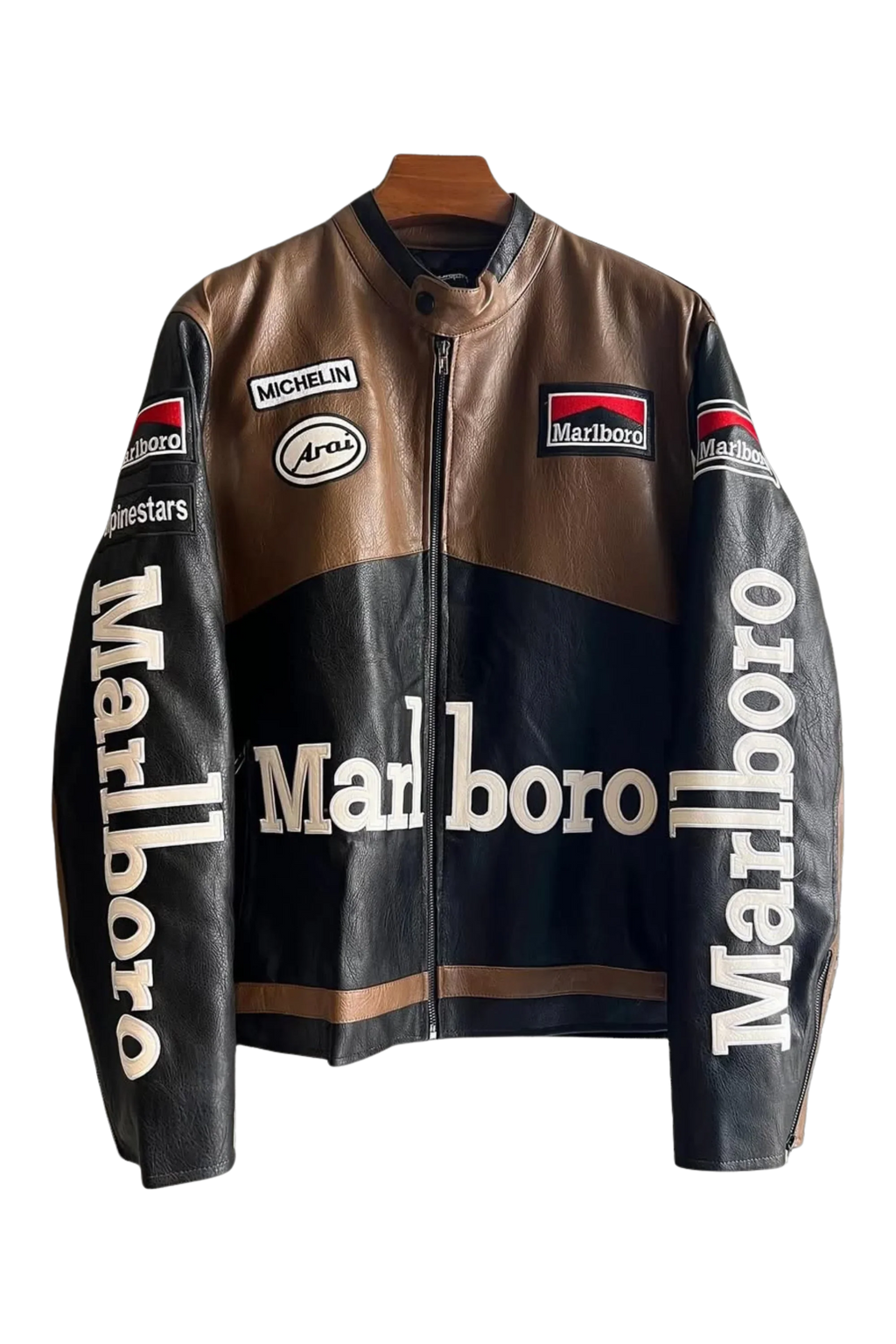 Marlboro Racing Leather Jacket - Brown Edition