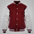 Maroon and White Letterman Jacket