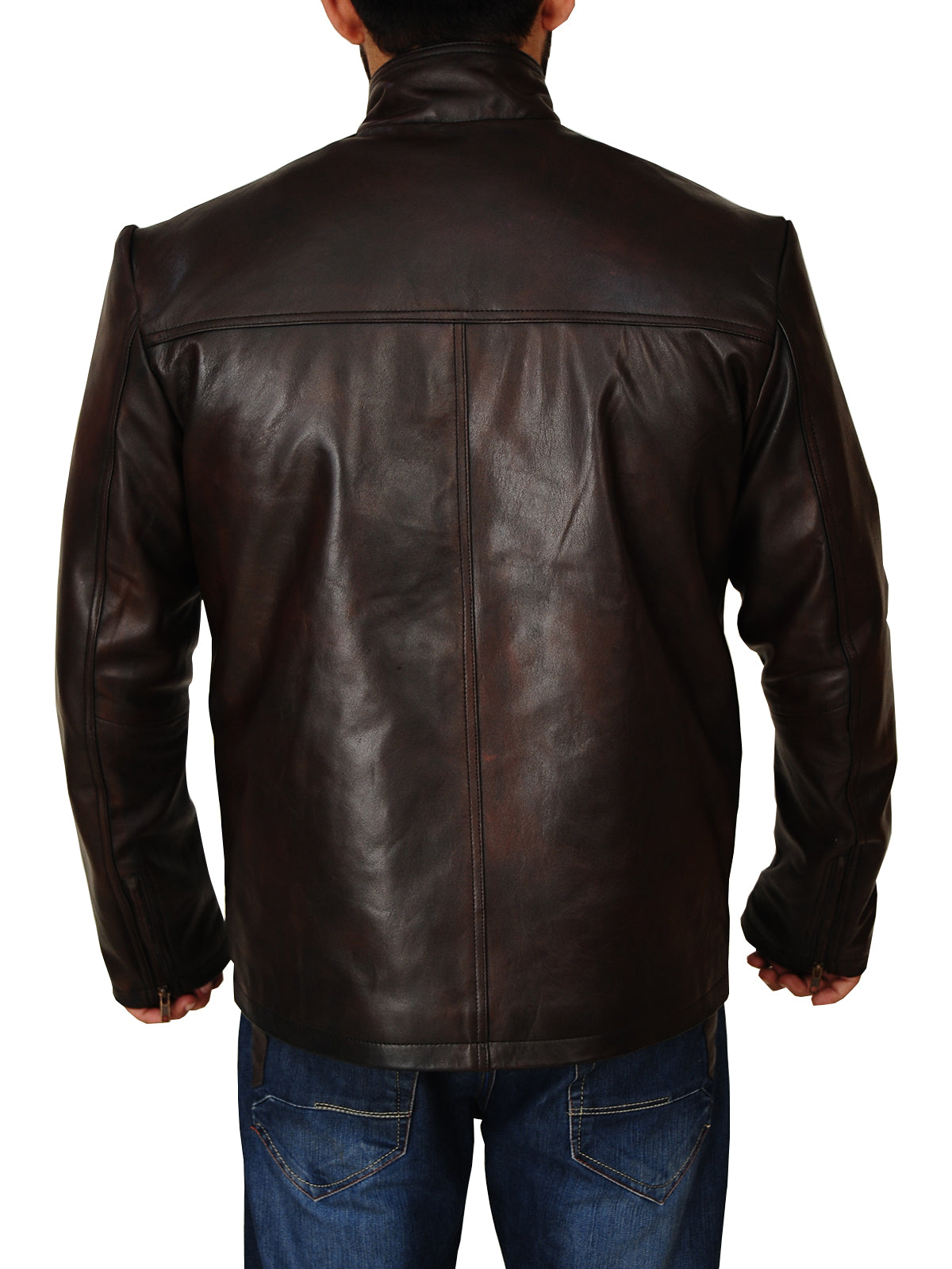 "Men’s Dark Brown Leather Jacket – Avanzar Leather
