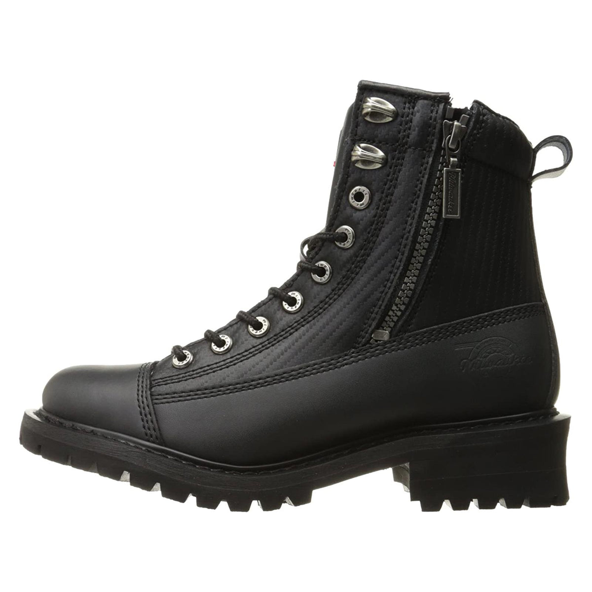 MMCC Women's Accelator Black Leather Motorcycle Boots - MB208