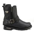 MMCC MB407 Men's Afterburner Black Leather Biker Boots - Riding Footwear
