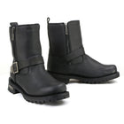 MMCC MB407 Men's Afterburner Black Leather Biker Boots - Riding Footwear